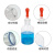 白玻璃滴瓶3060125ml透明试剂瓶红胶头吸管滴瓶化学实验精油瓶 125ml白滴瓶（一套）