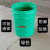 25L特厚铁皮户外垃圾桶大容量耐磨庭院垃圾桶铁桶带盖家用防火 绿色logo带盖