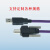 工业相机USB2.0转方口B公带锁数据线高柔拖链屏蔽打印机线缆耐折 高柔usb2.0A公/B公带锁(紫色) 2m