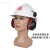 YHGFEE隔音耳罩挂安全帽防噪音消音工业护耳器插挂式休息学习防吵工具 (红色)安全帽+君御H8011型耳罩 (新国标AB
