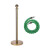 月桐（yuetong）圆球金色礼宾杆隔离护栏含麻绳 YT-D0487 含金色杆+银钩绿色麻绳 950×320×51mm 1套
