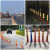 塑料警示柱防撞路障隔离路桩固定道路隔离安全红白反光柱子 EVA75cm黄膜(车压不坏)