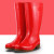 彩色春夏养殖雨鞋 高长筒橡胶水鞋 防滑耐磨防水钓鱼雨靴 白色 38