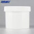 海斯迪克 密封罐 加厚塑料瓶广口油墨罐 大口直立桶 存储罐密封桶 白色250ML HKWY-21