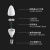 佛山照明 （FSL）尖泡led灯泡烛形尖泡水晶灯泡蜡烛泡吊灯灯泡小螺口E14银色拉尾泡6.5W白光（五个装）