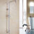 KEDOETY全铜加厚淋浴花洒配件升降杆浴室不锈钢支架淋浴管套装转换分水器 全铜加厚1.5杆五.件套（6分）