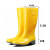 养殖高筒黄色冬季可加棉套雨鞋耐油酸碱水鞋防滑耐磨雨靴 黄色加棉 36