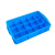 全新蓝色底部网格零件分格盒塑料箱长方形周转胶箱五金收纳盒 蓝色网底24格