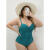 衡曾One Piece Swimwear Women big size 连体泳衣大码比基尼女 9926黑 0XL