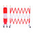 金固牢 伸缩隔离护栏 可移动式绝缘电力施工围栏 红白片式1.2m高可伸2.5m KZS-1074
