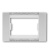 飞雕（FEIDIAO）插座面板 118型暗装 雅润118系列-月光银 二位面板带架 