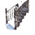 天颛实木楼梯扶手栏杆一整套栏定做新款红橡木踏步板整梯定制别墅窗户 预付款