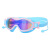儿童泳镜马卡龙眼镜大框电镀眼镜PC防雾游泳眼镜防水护目镜 蓝粉幻彩电镀+盒子