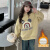 SNHN女童韩版新款洋气卡通套头衫秋冬款加绒字母中大童卫衣 黄色 120cm