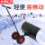 京洲实邦 轮式推雪铲 多用手推大号清雪扫雪铲雪工具【加大双杆轮式1m*42cm】ZJ-2823