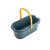 灰色 拖把桶长方形压缩折叠便携式塑料加厚拖布桶拖 蓝色小号