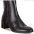 爱步（ECCO）女士秋季新款短筒拉链靴子方跟牛皮粗跟短靴  型塑267403 黑色01001 36