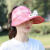 畅桑风扇帽成人充电帽女夏季沙滩遮阳帽运动户外空顶帽太阳帽 格子图案-粉色（带风扇） 均码（55-60cm）可调节