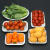 山顶松 长方形塑料PP托盘 一次性生鲜托盘 超市蔬菜水果托盘 打包盒无盖 黑（100个 ）19cm*12.2cm*1.8cm