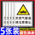 天然气标识牌燃气重地管道阀门告示提示牌消防安全危险警示标志牌 注意避让5张防水贴纸 20*30cm