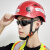 反光安全帽 工地盔 建筑工程透气安全盔 新国标 logo可印字 红色帽+反光贴