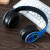 跨境新款B39发光无线耳机头带通话折叠插卡头戴式蓝牙耳机 蓝色