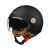 3C认证四季通用电动车头盔男女士四季通用款摩托车安全帽半盔全盔 双镜哑黑外短内茶