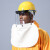 透明防护面罩安全帽面屏电焊打磨防冲击耐高温防飞溅安全防尘面具 PC护颈面屏1.5mm加厚(防护
