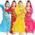 揽典少儿印度舞演出服肚皮舞套装跳舞蹈服装六一儿童裙子民族舞表演服 大红(套餐四) (S码)适合80-100CM