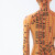 动力瓦特 针灸人体模型 穴位模型 中医经络人体模型 扎针小皮人 54cm女彩色软质款 