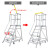 脚手架全套瑞居铝合金登高梯移动平台梯移动梯子带轮平台梯脚手架 10步梯平台高度2.6m+0.91m护栏高