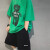 汀曼莲男童套装夏季2024新款网红酷帅气炸街中大儿童夏装时髦两件套 黑色绿裤 110cm(110cm)