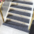 安达通 拉绒楼梯垫 实木台阶保护垫家用阶梯式台阶楼梯防滑隔音垫子 竖条纹深灰色30x85cm