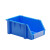工创优品 零件盒组合式塑料加厚斜口收纳物料零散螺丝盒仓储货架盒H6蓝色 450*300*180mm