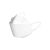 OIMG白色3D立体口罩柳叶型鱼嘴型独立包装四层防护 外科口罩白色 独立包装50只