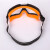 防冲击护目镜 防飞溅防尘防雾打磨切割骑行透明眼罩 劳保防护眼镜 黑架橘硅胶