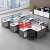骁熊 职员办公员工位桌椅组合武汉办公室简约现代屏风卡座隔断2四4人位机床备件T324