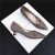 名典符号（MINGDIANFUHAO）尖头单鞋粗跟气质2024春季新款亮片平底鞋女软底法式中跟浅口瓢鞋 金色. 高跟 34