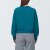 无印良品（MUJI）女式 紧密编织 运动衫 女士 女款 卫衣 圆领短款春季新款 深绿色 M（ 160/84A）
