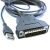 CP210x串口通讯线驱动 CP2102 USB RS232转USB转DB25针串口打印线 USB转RS232 DB9公 可配B母或A公 1m