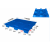 定制吹塑九脚塑料托盘物流卡板叉车板工业托板仓库用防潮垫板地牛拖盘 蓝色1400*1200*150mm16公斤