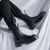 UXGK切尔西靴男冬季中筒靴子黑色高帮鞋英伦风加绒加厚 666黑色 39