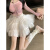 BINLOVEHONG半身裙女夏季新款芭蕾风白色蛋糕短裙仙女网纱蓬蓬裙蕾丝A字裙子 白色 S