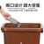 定制适用无盖分类垃圾桶大容量商用餐饮大号黑干棕湿可回收有害带盖上海版 上海版60升无盖 红色有害