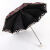 德国品质太阳伞刺绣防紫外线防晒蕾丝二折遮阳晴雨两用女公主洋伞 二折黑色(主图款)