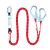 安全带绳子高空作业保险绳五点式双大钩缓冲包安全绳连接绳后背绳 YD-单大钩2米