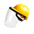 扬笙福定制电焊面罩配安全帽式焊工防护面具防烤脸护脸全脸焊头戴式焊帽 (透明)面罩+三筋透气(黄色)