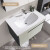ANNWA浴室柜组合感应灯一体盆洗漱台现代简约洗手盆卫生间洗脸池0.8米