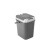 努师傅  CZT02 茶渣桶 塑料按压式方形茶水桶 10L 商用办公室手提垃圾桶 过滤垃圾筒 灰色