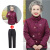 云芳舒老太太本命年穿的棉袄奶奶冬装外套加绒加厚冬季棉服 紫色 L(建议80-100斤)